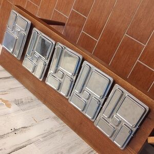 5 Planet Box Rover stainless steel lunch boxes.